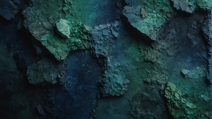 sapphire blue to mint green gradient color rough grunge rock texture close-up background from Generative AI - obrazy, fototapety, plakaty