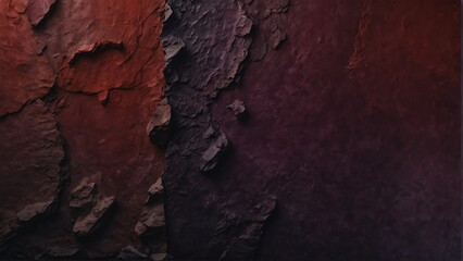 ruby red to plum purple gradient color rough grunge rock texture close-up background from Generative AI