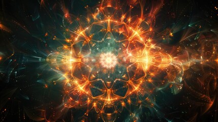 Fractal mandalas radiating with energy and symmetry