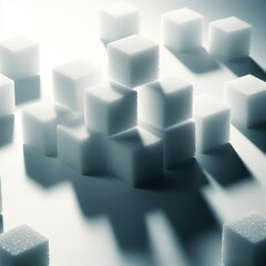Obraz premium Close-up of sugar cubes