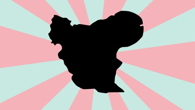 map of Aleppo in syria with rotating background