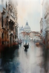 Fototapeta na wymiar Watercolor Venice