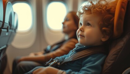Parents with Children in Airplane Seats
