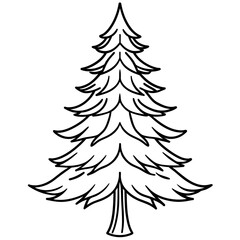 christmas tree set vector illustration