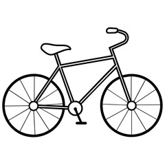 bicycle isolated on white vector illustration