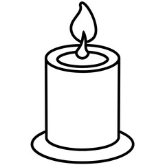 burning candle vector illustration