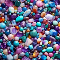 Fototapeta na wymiar Close-up of colorful gemstones