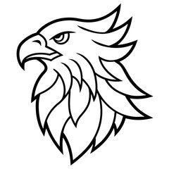 Obraz premium eagle head tattoo vector illustration