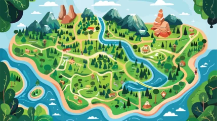 Fotobehang Sierra leonne map vector illustration design 2d fla © Mishi