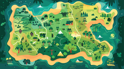 Sierra leonne map vector illustration design 2d fla - obrazy, fototapety, plakaty