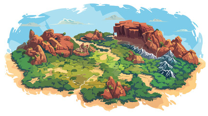 Sierra leonne map vector illustration design 2d fla - obrazy, fototapety, plakaty