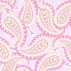 Paisley Damask ornament. Floral Seamless Vector pattern - 782132190