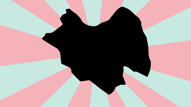 map of Damascus in syria with rotating background