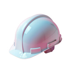 Fototapeta premium Close up of hard hat with pink and blue background