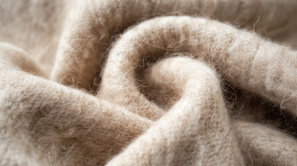 Natural beige wool fabric