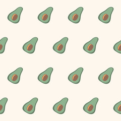 Funny Cute Avocado Vegetable Seamless Pattern.  Cartoon  Wallpaper, Wrapping, Digital Paper Print. Kid Textile fabric Fashion Style Swatch - 782134151