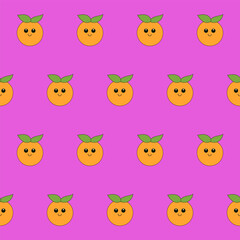 Funny Cute Apple Fruit  Seamless Pattern Background. Kawaii Bright  Cartoon Character Happy Birthday Wallpaper, Wrapping, Digital Paper Print. Kid Textile fabric Fashion Style. Bold Vivid Color Swatch