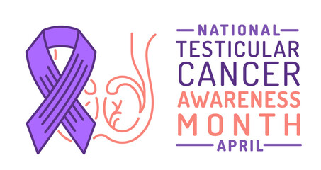 Testicular carcinoma, adenocarcinoma awareness month. Abnormal growth of cells in the testicles.