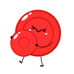 Red Blood Drop Cartoon Character. Vector Illustration Flat Design Isolated On Transparent Background. Red Blood Cell Mascot.