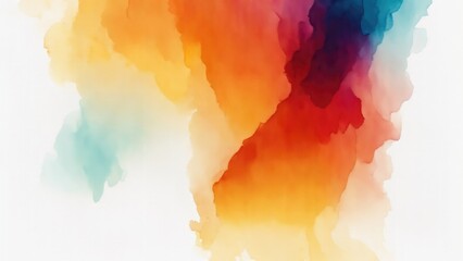 Obraz premium Maroon, Gold and Orange, Teal, Gradient Watercolor On a White background