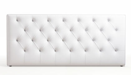 Fototapeta premium White tufted headboard isolated on white background 3D rendering