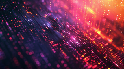 Obraz premium A colorful, abstract image with many dots of different colors