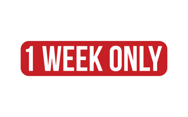 1 Week Only rubber grunge stamp seal vector