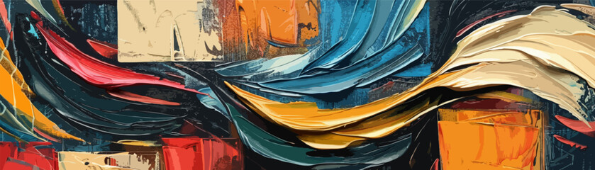 PAINT ABSTRACT TEXTURE, Brushed pattern, Canvas, Oil painting, Wallpaper, Poster. Brush strokes and artistic design in pure contemporary art style.