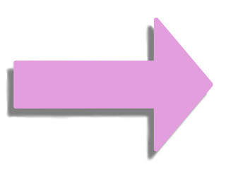 ピンクの矢印（影あり）