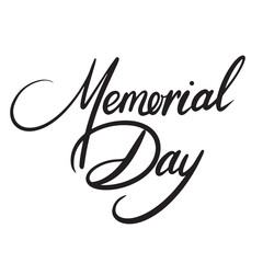 Obraz premium Memorial Day text. Hand drawn vector art.