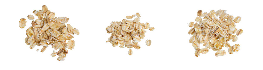 oat flakes on isolated background