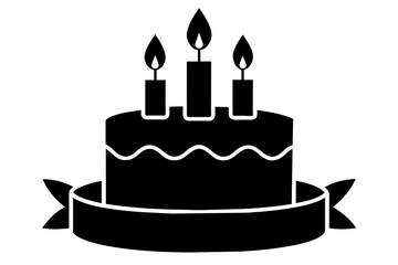 cake silhouette vector art illustration