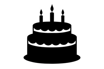 cake silhouette vector art illustration