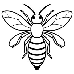           Asian giant hornet bee vector illustration.
