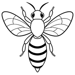           Asian giant hornet bee vector illustration.
