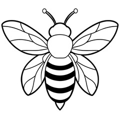           Asian giant hornet bee vector illustration.
