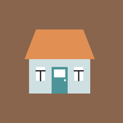 House icon for real estate, mortgage, loan concept and homepage. Vector illustration.