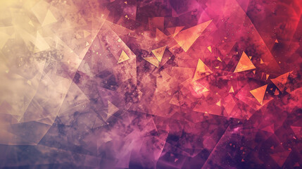 A colorful abstract background with triangles and a purple - obrazy, fototapety, plakaty