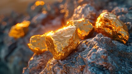 Fototapeta premium Glimpse into the future of gold mining, tech at the core