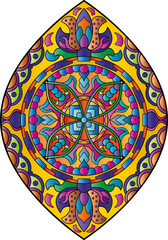 Mandala. Ethnic round ornament for Henna, tattoos, decorations.
Vector illustration.