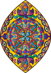 Mandala. Ethnic round ornament for Henna, tattoos, decorations.
Vector illustration.