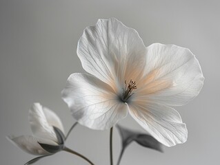 Delicate flower outlines, nature's beauty in minimalist design
