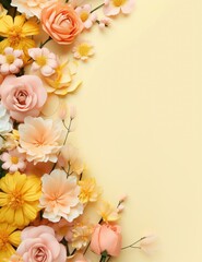 Sunshine Floral Invitation Backgrounds - Perfect for Spring & Summer Events and Notices
