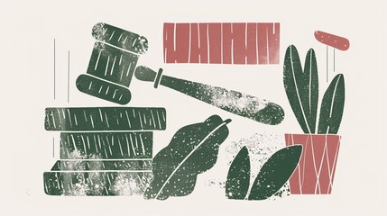 Non-judgmental awareness concept with serene, calming imagery and symbolic elements. Stylized illustration.