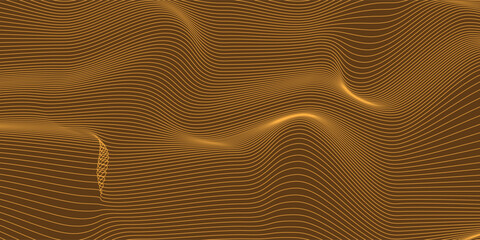 modern gold line wave curve abstract presentation background. perfect for posters, flyers, websites,