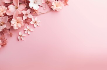 Fototapeta premium Elegant Pink Floral Background for Wedding, Baby Shower, Women's Health & Beauty Product Promos