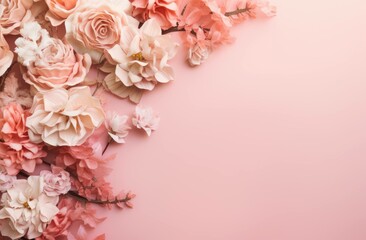 Elegant Pink Floral Background for Wedding, Baby Shower, Women's Health & Beauty Product Promos