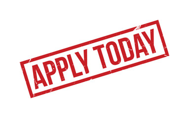 Red Apply Today Rubber Stamp Seal Vector