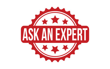 Red Ask An Expert Rubber Stamp Seal Vector