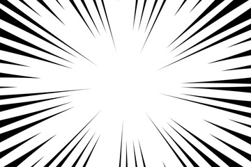 Abstract black and white comic lines background